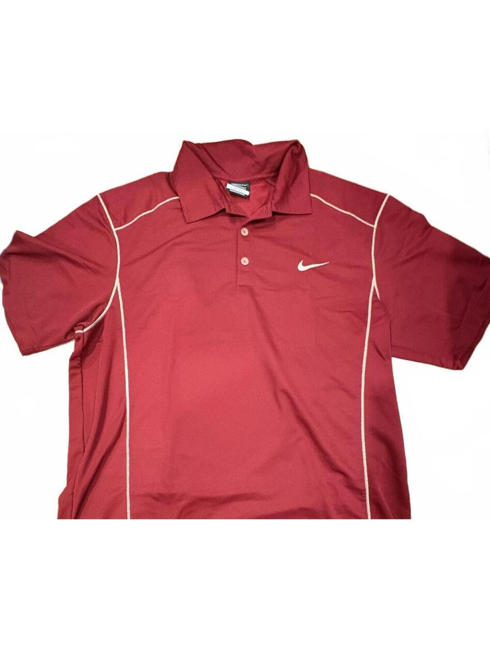 Nike Golf Dri-Fit Polo Shirt Burgundy L-193